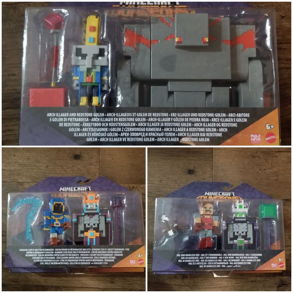 BUNDLE Minecraft Dungeons figure lot - 3 2-packs